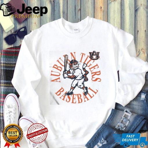 Official Auburn Tigers Vault Baseball Batting Aubie Shirt