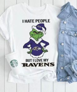 Official Baltimore Ravens Grinch I Hate People But I Love My Ravens Shirt