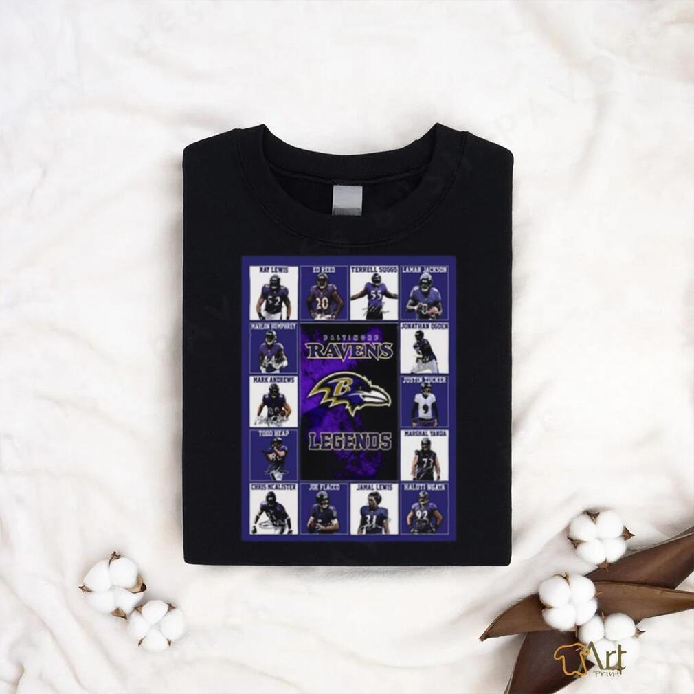 Official baltimore ravens legends teams signatures shirt, hoodie