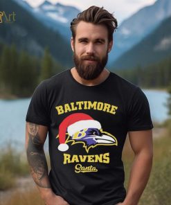 Official Baltimore Ravens Santa Hat Christmas Shirt