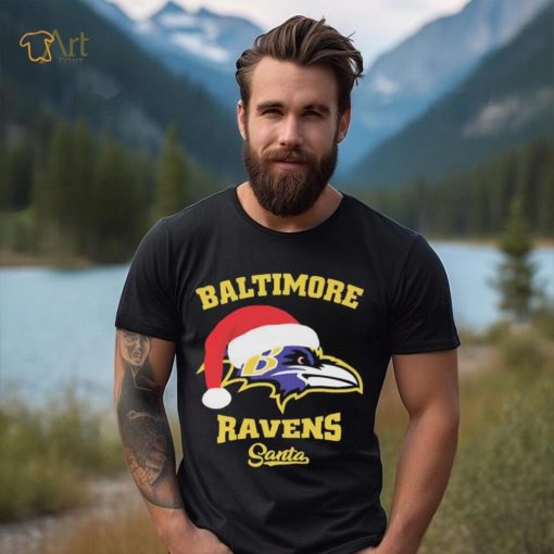 Official Baltimore Ravens Santa Hat Christmas Shirt