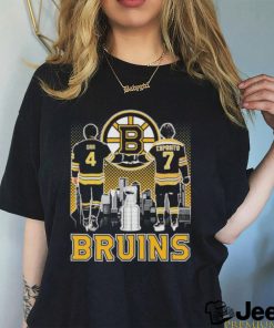 Official Bobby Orr And Phil Esposito Boston Bruins City Skyline Signatures Shirt