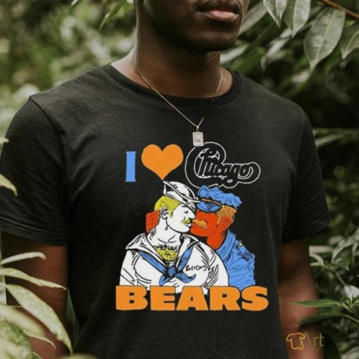 Official Boss Dog Art I Love Chicago Bears Shirt