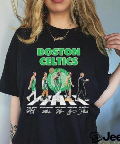 Official Boston Celtics Abbey road 2023 Signatures shirt