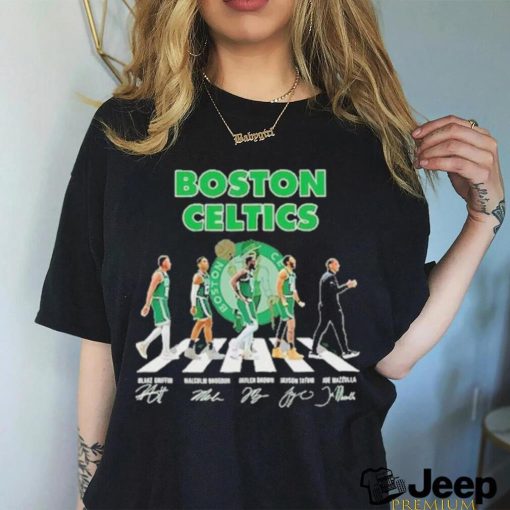 Official Boston Celtics Abbey road 2023 Signatures shirt