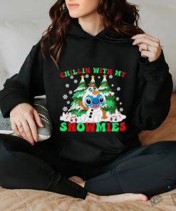 Official Chillin With My Snowman Stitch Christmas Unisex Shirt