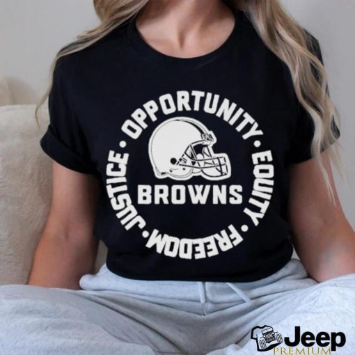 Official Cleveland Browns Opportunity Equality Freedom Justice Shirt