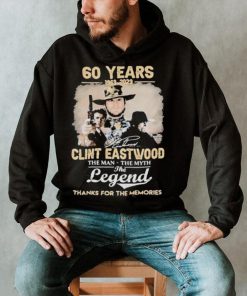 Official Clint Eastwood 60 years 1963 2023 the legend thank for the memories signature shirt