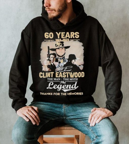 Official Clint Eastwood 60 years 1963 2023 the legend thank for the memories signature shirt