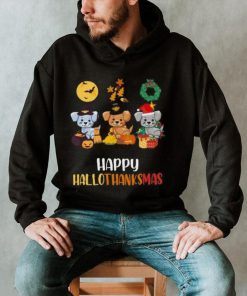 Official Cute Puppy Halloween Dog Christmas Happy Hallothanksmas Dog T Shirt