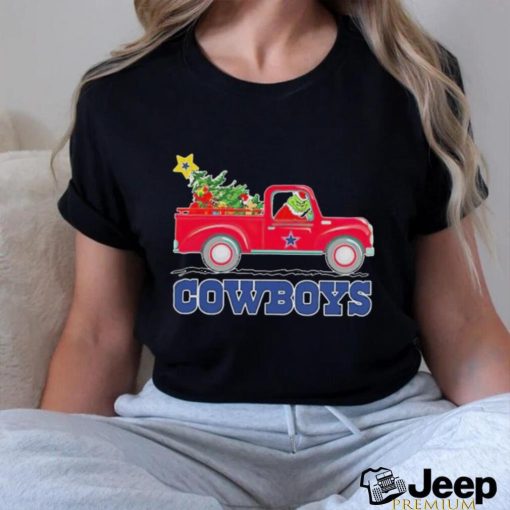 Official Dallas Cowboys Santa Grinch Driving Truck Christmas Shirt