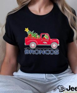 Official Denver Broncos Santa Grinch Driving Truck Christmas Shirt