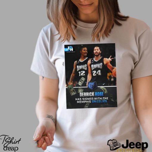 Official Derrick Rose Has Signed With The Memphis Grizzlies 2023 Shirt