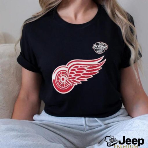 Official Detroit Red Wings 2023 NHL Global Series Logo T Shirt