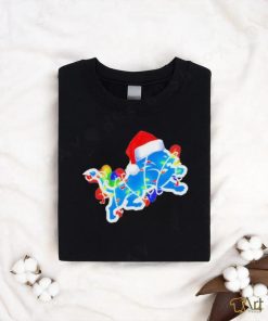 Official Detroit lions Christmas lights T shirt