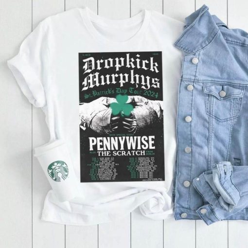 Official Dropkick Murphys St Patrick Day Tour 2024 Poster Shirt