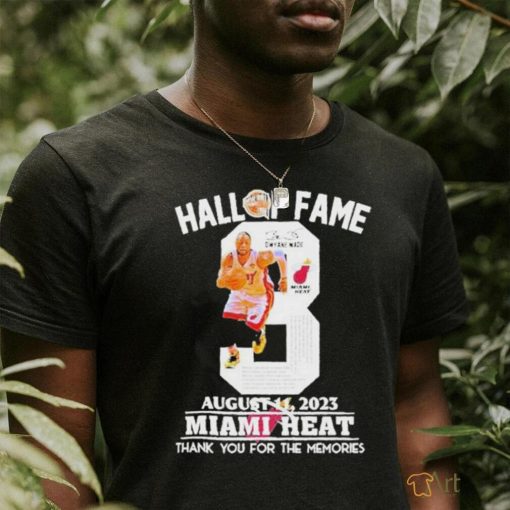 Official Dwyane Wade Miami Heat Hall Of Fame August 11 2023 Thank You For The Memories Shirt