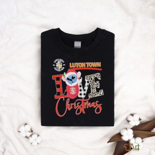 Official EPL Luton Town Stitch Love Christmas T Shirt