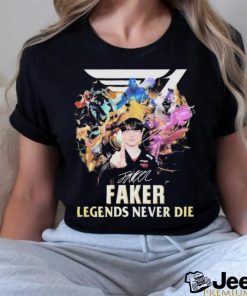 Official Faker legends never die signature shirt