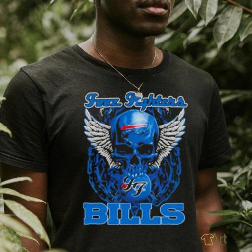 Official Fooz Fighters Skull Wings Buffalo Bills 2023 T Shirt