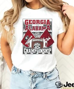 Official Georgia Bulldogs Vs Alabama Crimson Tide 2023 SEC Championship 12 2 2023 Bound Flags Unisex T Shirt