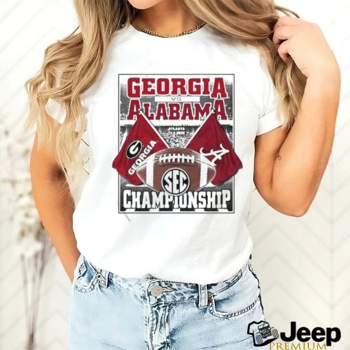 Official Georgia Bulldogs Vs Alabama Crimson Tide 2023 SEC Championship 12 2 2023 Bound Flags Unisex T Shirt