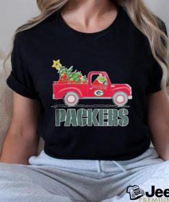 Official Green Bay Packers santa grinch driving truck Christmas Shirt