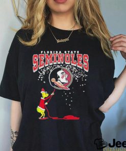 Official Grinch Florida state seminoles Christmas Football T shirt