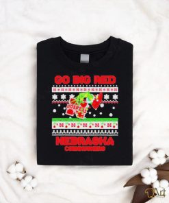 Official Grinch hand go big red Nebraska cornhuskers ugly Christmas T shirt