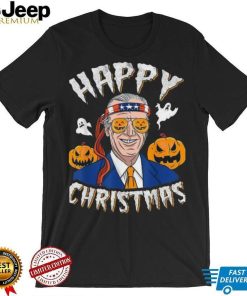 Official Happy Christmas Halloween Pumpkin Boo Funny Joe Biden Tee T Shirt