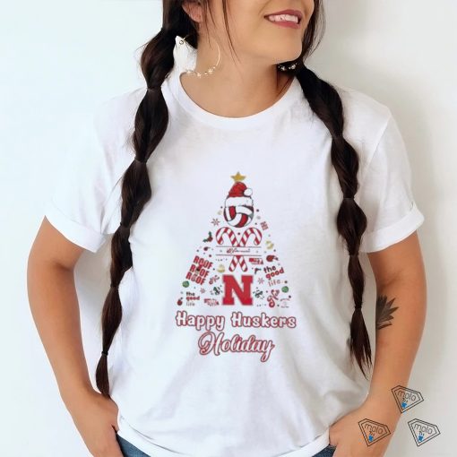 Official Happy huskers holiday the good life Christmas T shirt