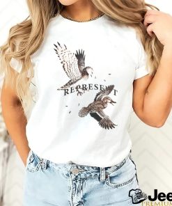 Official Harvey Nichols Store Represent Birds Of Prey Printed Tee Cream Harveynichols shirt