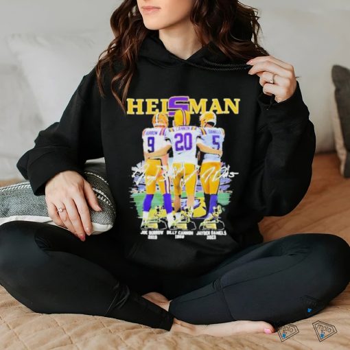 Official Heisman LSU Tigers Joe Burrow 2019 Billy Cannon 1969 Jayden Daniels 2023 T Shirt