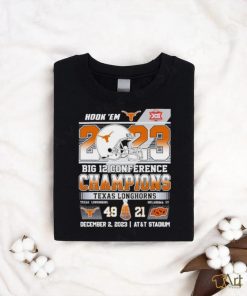 Official Hook ‘Em 2023 Big 12 Conference Champions Texas Longhorns 49 21 Oklahoma State Cowboys Shirt