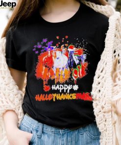 Official Horses happy hallothanksmas halloween thanksgiving Christmas T shirt