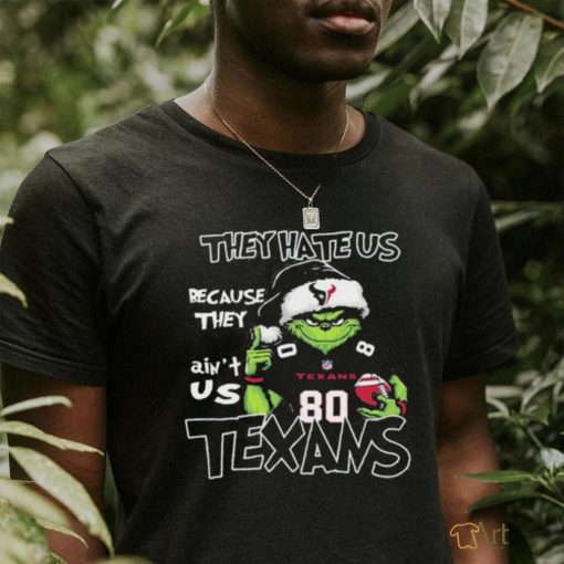 Official Houston Texans Grinch Hate Us Christmas Shirt