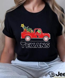 Official Houston Texans Santa Grinch Driving Truck Christmas 2023 Shirt