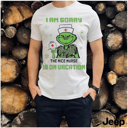 Official I Am Sorry The Nice Nurse Is On Vacation Nurse Christmas T Shirt