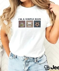 Official I'M A Simple Man I Like Beer Boobs Football Tee Shirt