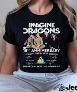 Official Imagine Dragons 15th Anniversary 2008 – 2023 Thank You For The Memories Signatures Shirt