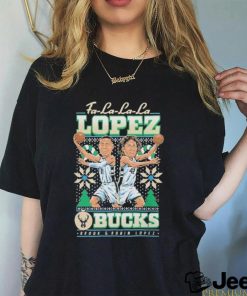 Official Item Of The Game Lopez Brothers Milwaukee Bucks Logo Holiday Ugly Shirt