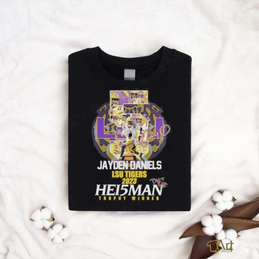 Official Jayden Daniels LSU Tigers 2023 Hei5man Trophy Winner T Shirt