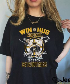 Official Jeremy Swayman And Linus Ullmark Win Hug Repeat Boston Bruins signatures Shirt