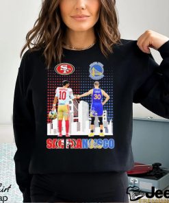 Official Jimmy Garoppolo And Stephen Curry San Francisco City Skyline Signatures Shirt