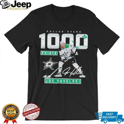 Official Joe Pavelski Dallas Stars Fanatics Branded 1000 Career Points 2023 T Shirt