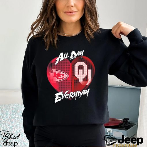 Official Kansas City Chiefs and Oklahoma Sooners All day Everyday shirt