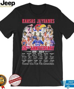 Official Kansas Jayhawks 126th Anniversary 1898 2024 Thank You For The Memories Signatures Shirt