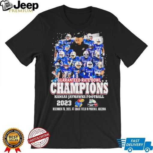 Official Kansas Jayhawks Football Team Guaranteed Rate Bowl 2023 Champions Shirt