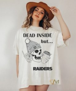 Official Las Vegas Raiders Skeleton Dead Inside But Raiders Logo Shirt