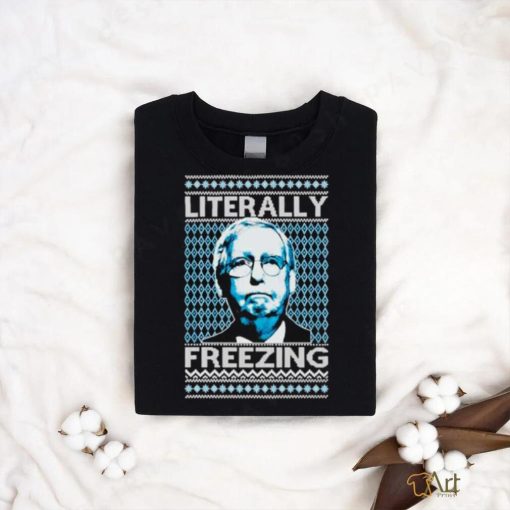 Official Literally Freezing Mcconnell Senator Ugly Christmas T Shirt